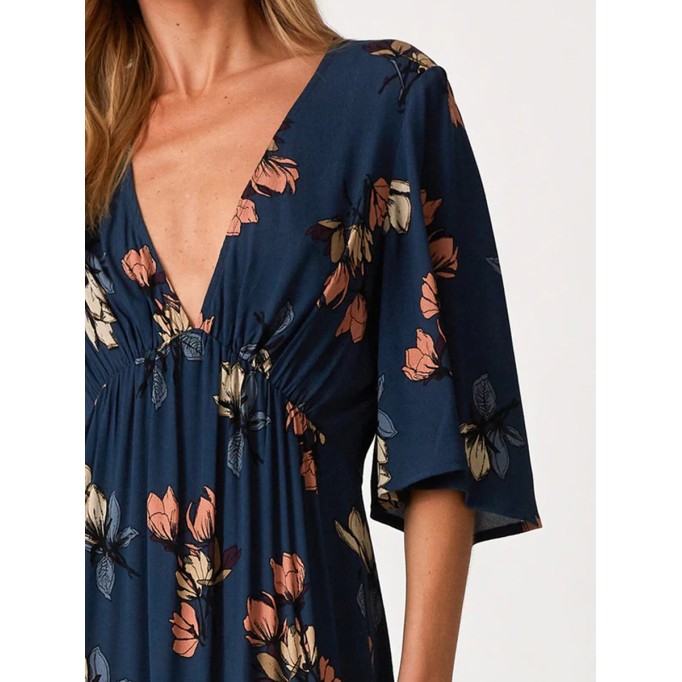 2024 Women's V-neck printed dress