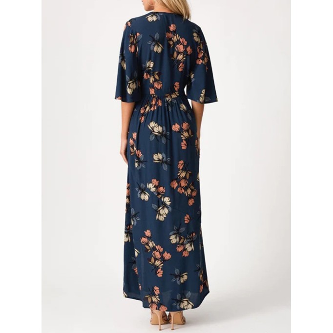 2024 Women's V-neck printed dress