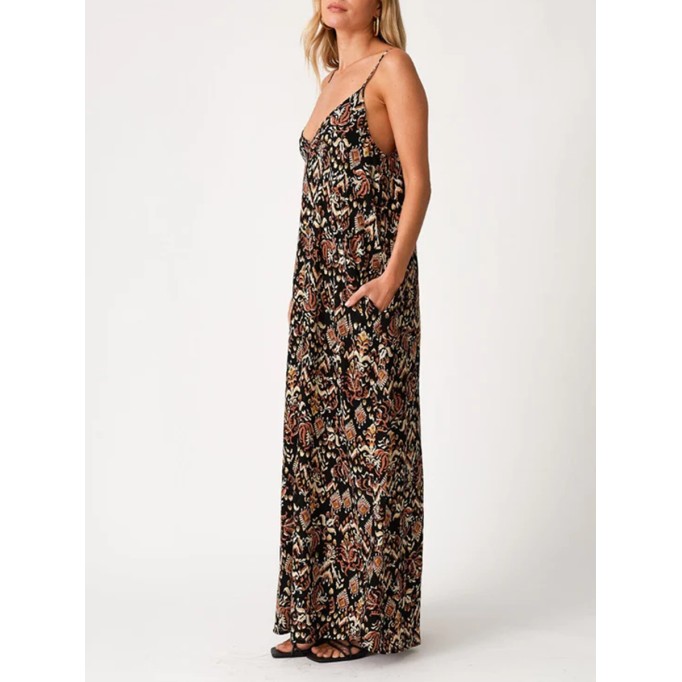 2024 Women's V-neck printed lace dress