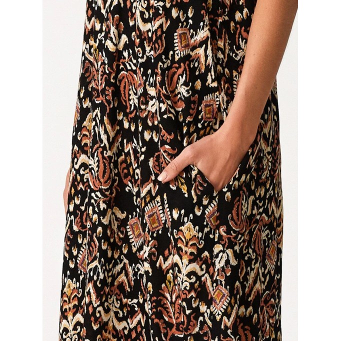 2024 Women's V-neck printed lace dress