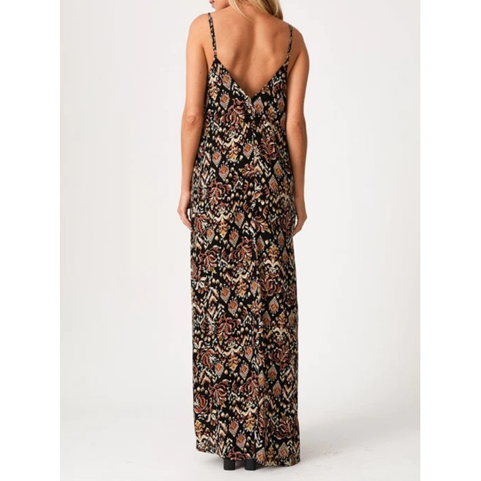 2024 Women's V-neck printed lace dress