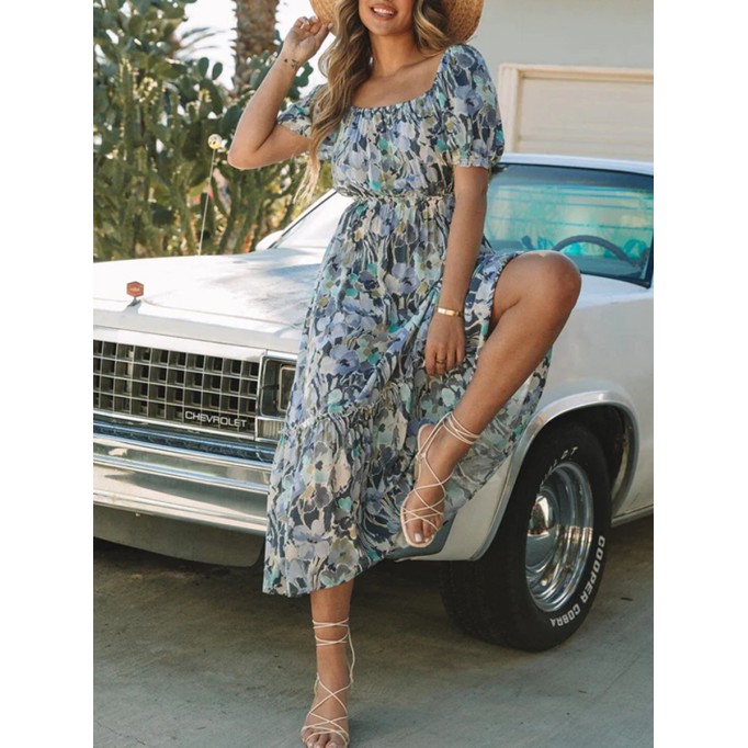 2024 Women's Vacation Printing Dress