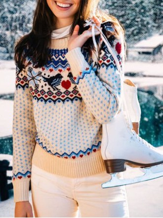 Blue winter sweater